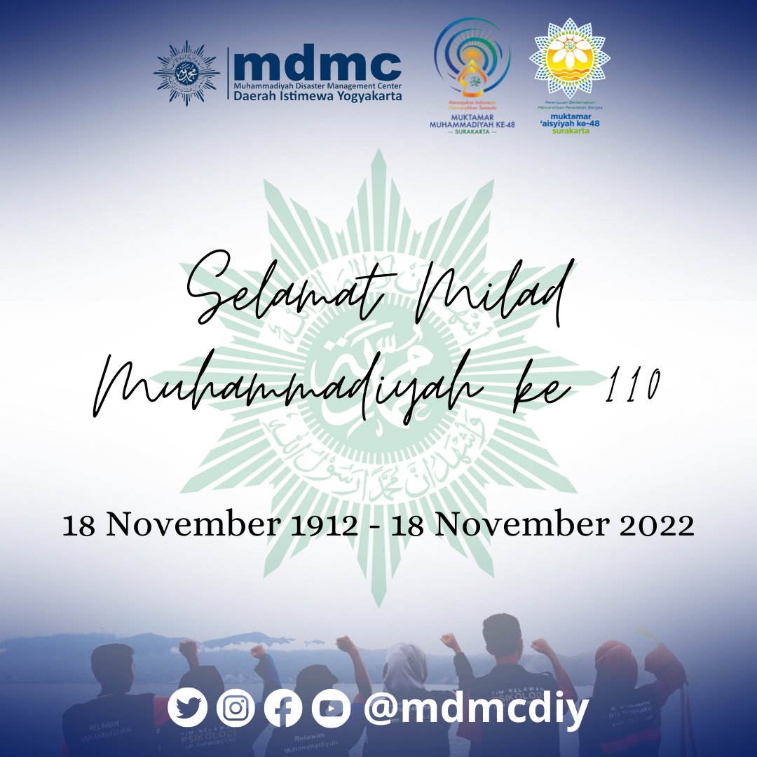 Selamat Milad Muhammadiyah ke 110 tahun
18 November 1912 - 18 November 2022

#Milad110Muhammadiyah 
#TerimakasihMuhammadiyah