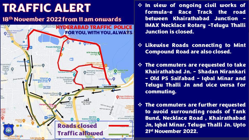 #TrafficAdvisory #TrafficRestrictions
#FormulaE #RaceTrack 
Dear Commuters, plan accordingly...