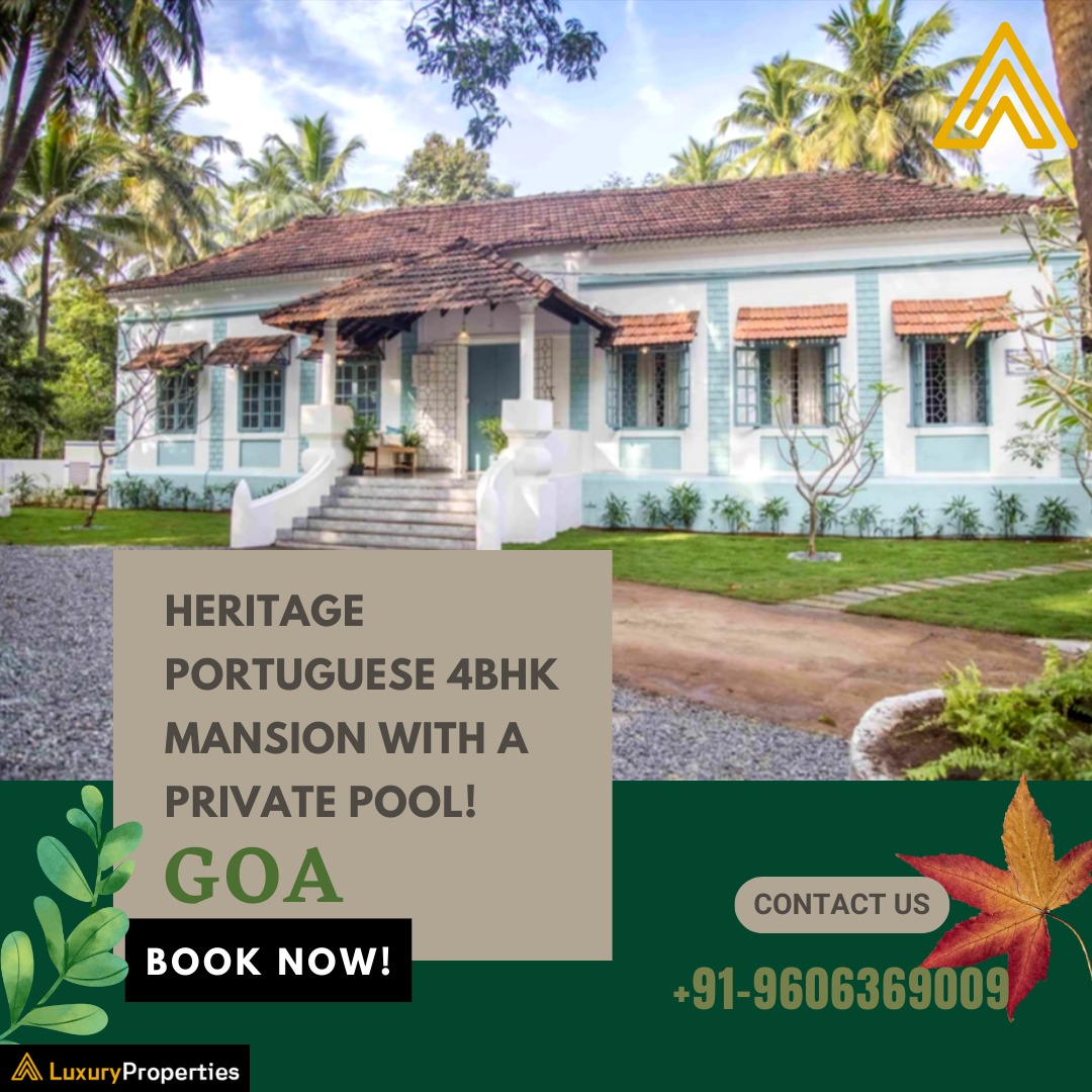 Luxurypropin's tweet photo. Book your #vacation #home in #Goaπ΄π³π²with this heritage #Portuguese #4bhk #mansion with a private #pool.π
Full villa tour premiering tomorrow here- https://t.co/mrutngtw1s
To book your slot, contact +91-9606369009.
#luxuryvilllas #goavillas #goarentals #luxuryproperties https://t.co/gLs1QBIZYo