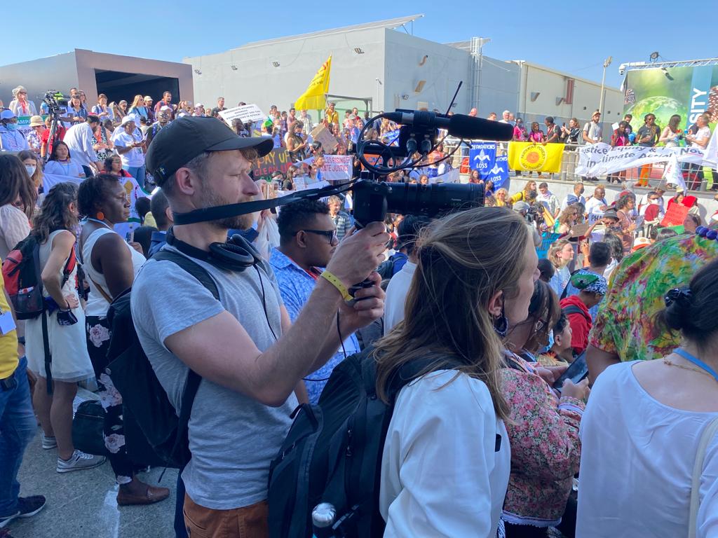 Hotspot Climate Series behind the scenes at #COP27 - Fred Burns our DOP - #ClimateChange