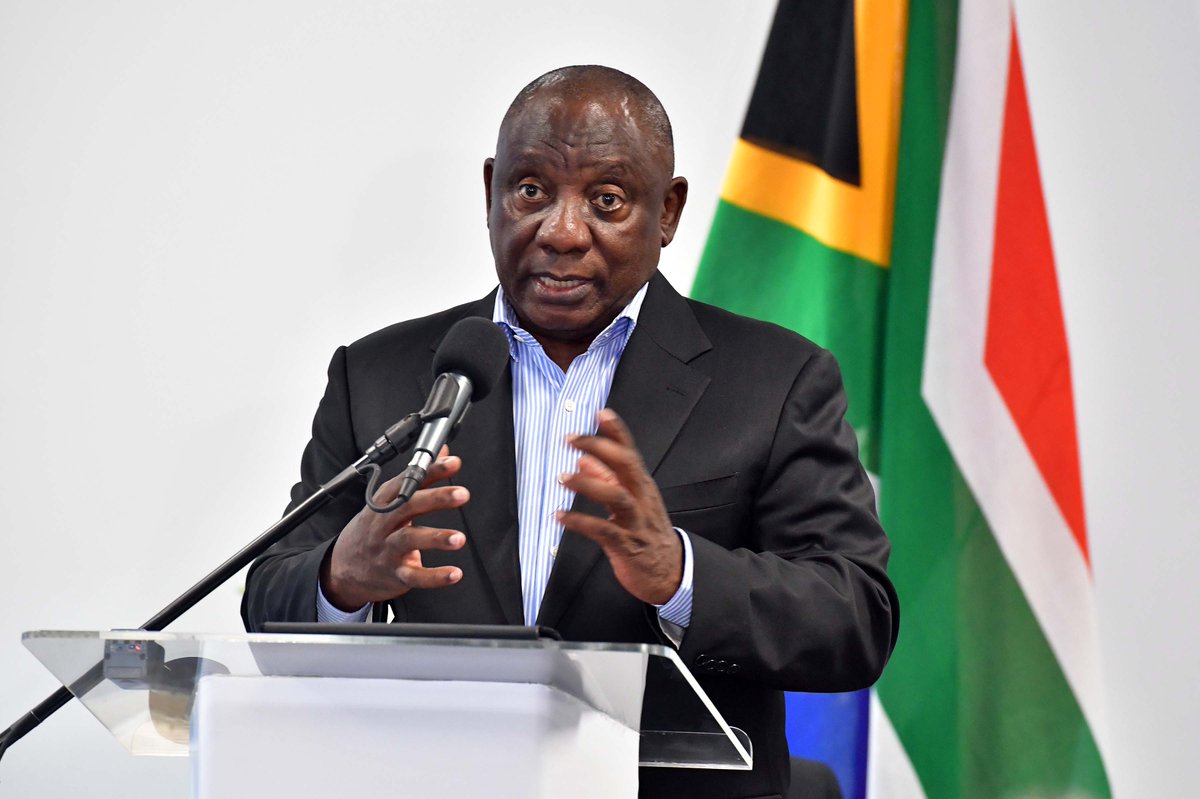 GovernmentZA's tweet photo. President Cyril Ramaphosa addresses NCOP sitting at Ugu District Municipality.
The Taking Parliament to the People enables the NCOP to exercise its constitutional obligation of overseeing government programmes and policies. #TPTTP https://t.co/Vn4UVVJnRB
