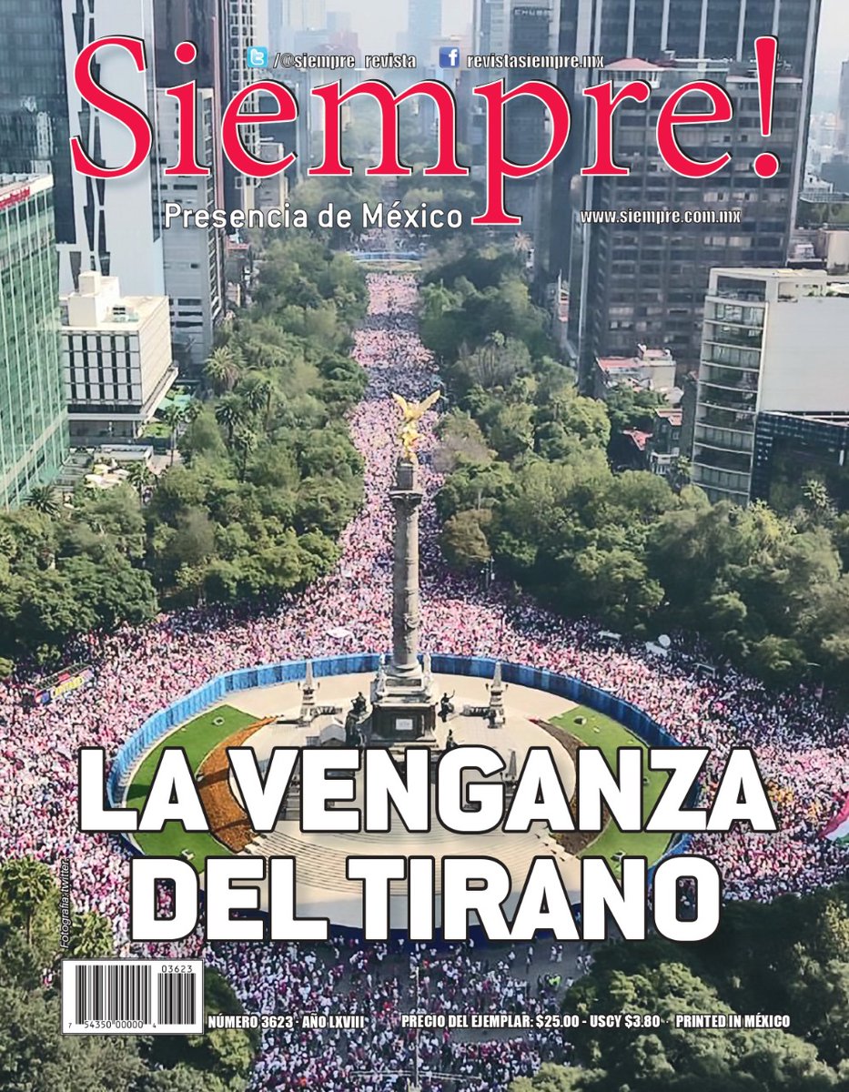 #Editorial | El odio metió al tirano en un hoyo. <a href="/lopezobrador_/">Andrés Manuel</a>  acaba de admitir que el pueblo es su enemigo y que necesita vengarse. La #marcha a la que convoca es un acto de locura, pero también de soberbia y desesperación. 
siempre.mx/2022/11/la-ven…