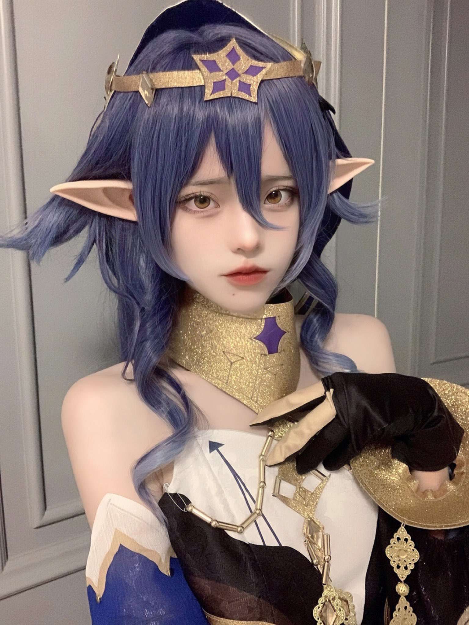 最新最全の Cosplay 原神 レイラ コスプレ 衣装1式 ウィッグ付き