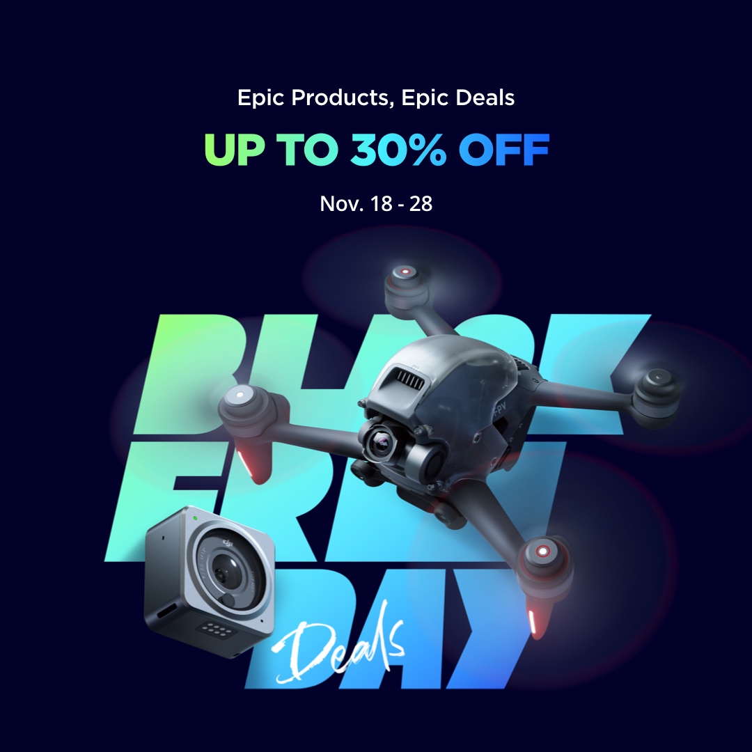 DJIGlobal's tweet photo. DJI Black Friday is here! 👀
Enjoy discounts of up to 30%, unique gifts, and get free express shipping from Nov. 18-28.
Shop now 👉 https://t.co/PoPWwPah9Y https://t.co/a8Br5Agox8