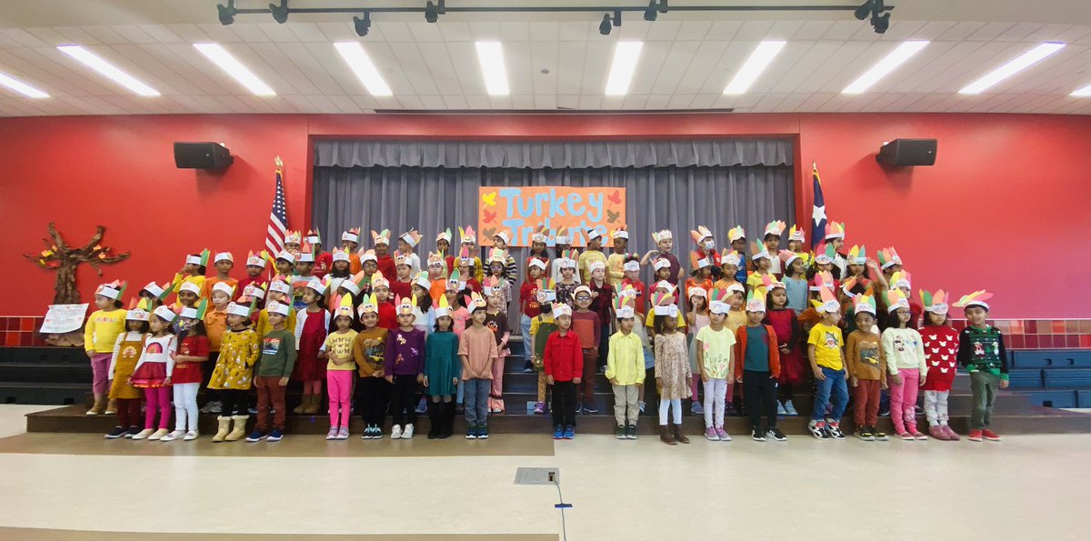 So proud of these precious and hard working kindergartners! They put on a fabulous “Turkey Tribute” 🦃 this morning. <a href="/Mrs_DuffyKinder/">savannah duffy</a> <a href="/Ms_McCrory/">Payton McCrory</a> <a href="/mrs_cordon/">Donna Cordon</a> @AnnaBorden18 @liscanoelem <a href="/friscofinearts/">FISD Fine Arts</a>