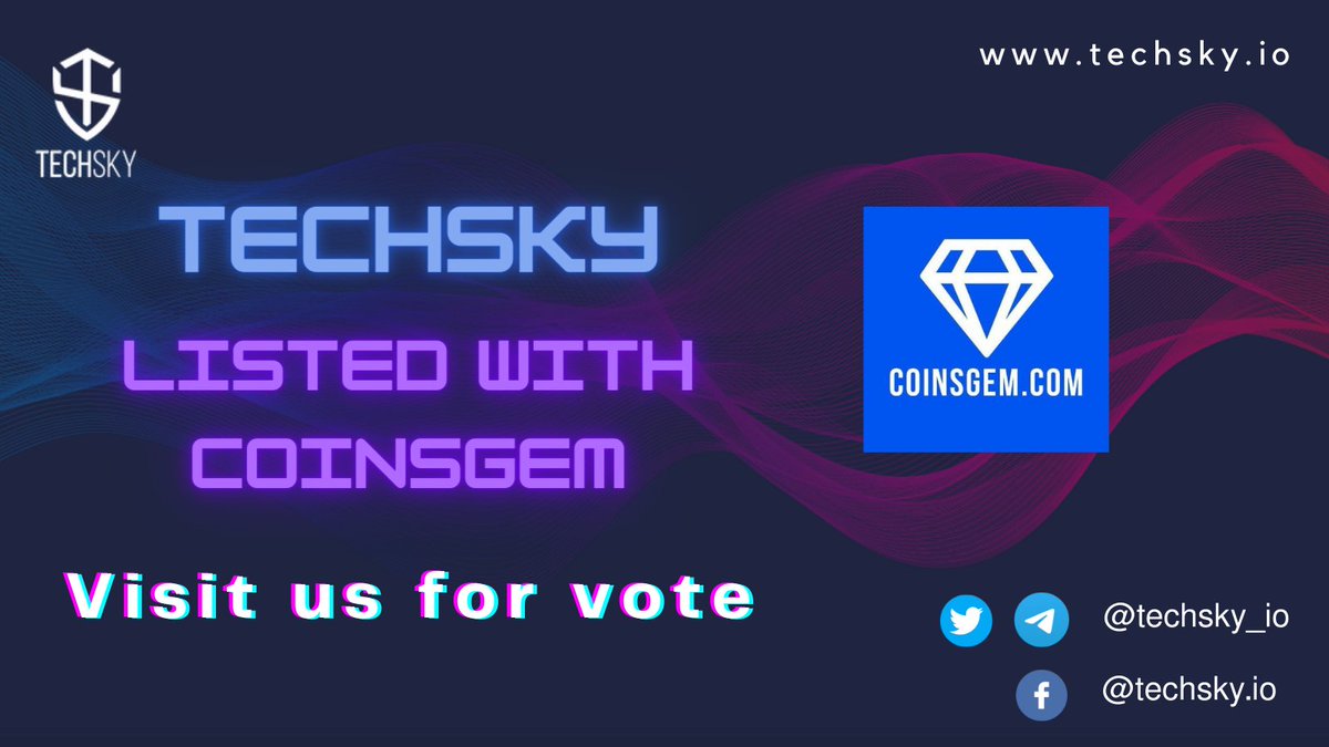 TechSky_io's tweet image. Congratulations!!! Techsky is listed with Coinsgem
Visit us for vote = coinsgem.com/token/0xb1bea5…

@TechSky_io #techsky #tsky