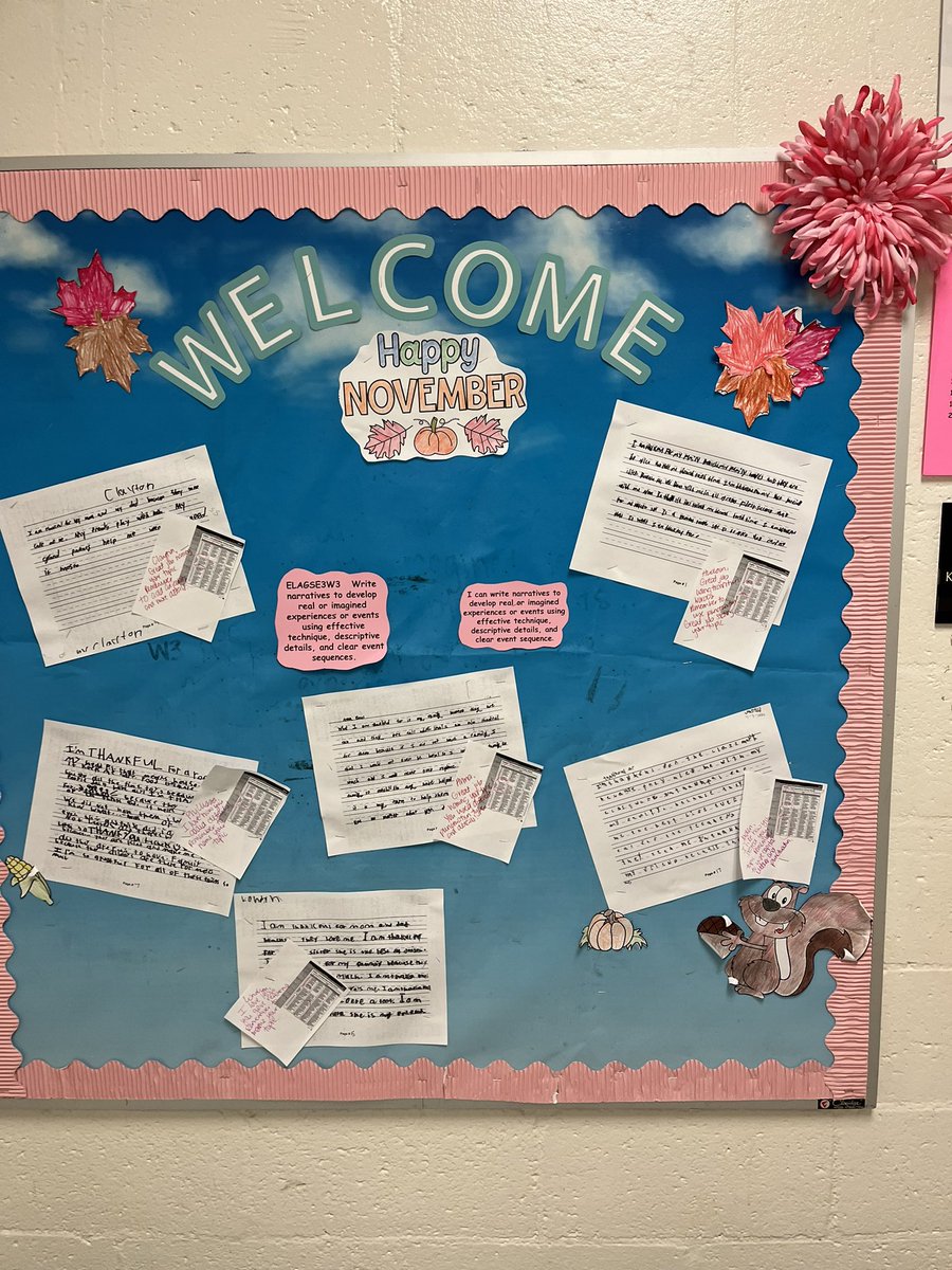 MrsHatcheratLGE's tweet photo. Thankful Thursday ❤️ so sweet to see my students share what they are thankful for. And reminding them I am thankful for each of them. #3rdgradeflock #BeAFlamingo https://t.co/0R1dhlNiNw