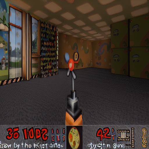 grhmhomelinux's tweet photo. I just had a thought. I was playing around with img2img in #stablediffusion and wondered how difficult it would be to remake #doom textures with img2img and make a custom wad. E1M1 and another map 'in the style of an educational kids game where learning is fun' #doomwads https://t.co/BDAvCTE3qo