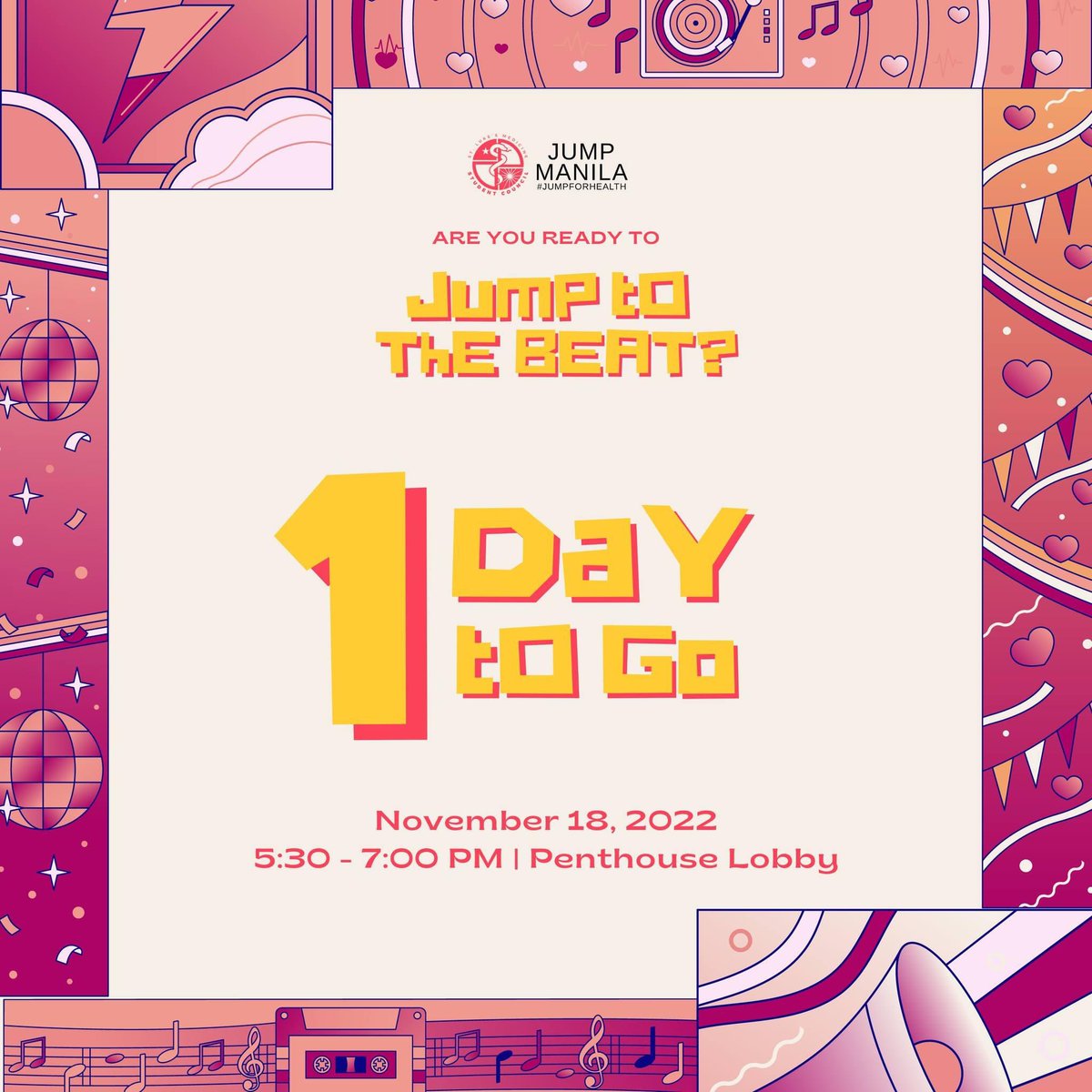 slmccmwhqm's tweet photo. Are you ready to Jump to the Beat? 

See you later today at 5:30PM at the Penthouse Lobby! 🤸‍♀️

#SLMCCM #Lukandoit #Lukandoboth #GalingngLukan
#JumpToTheBeat🤸‍♀️
#FitLukan💪
#LukanDoIt✊ https://t.co/UpukCGeQy7