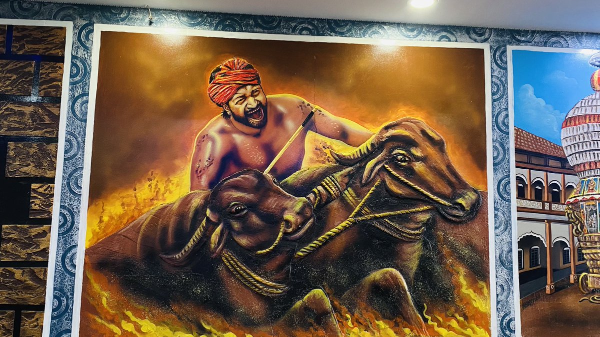 Saw the kanthara painting at Goa Udupi hotel ⁦<a href="/shetty_rishab/">Rishab Shetty</a>⁩ ⁦<a href="/filmfare/">Filmfare</a>⁩