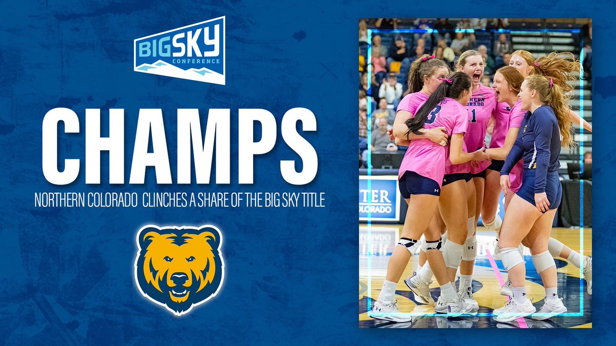 With tonight’s Weber State loss, @UNC_BearsVB has clinched at least a share of the #BigSkyVB 🏆‼️ #ExperienceElevated