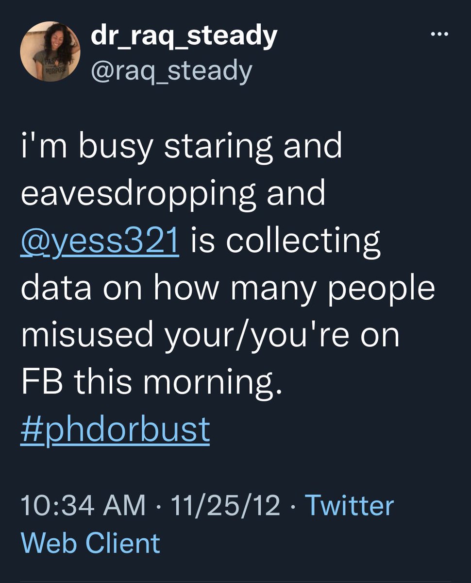 _yess321's tweet photo. ten years ago i was tweeting about #phdorbust and now im tenured and faculty director of the office of First and second year experiences, like wow https://t.co/HRs3HeJU29