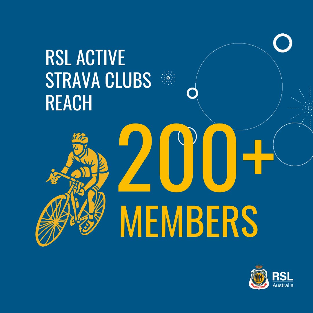 RSL_Australia's tweet photo. #RSLActive Strava Clubs continue to grow with our Runners/Walkers and Cycling Clubs attracting 200+ members. If you enjoy getting active, sign up to our #StravaClub and enjoy the motivation and camaraderie of sharing your journey with like-minded peers. https://t.co/E3XXmFsxh9 https://t.co/qYclPizSFz