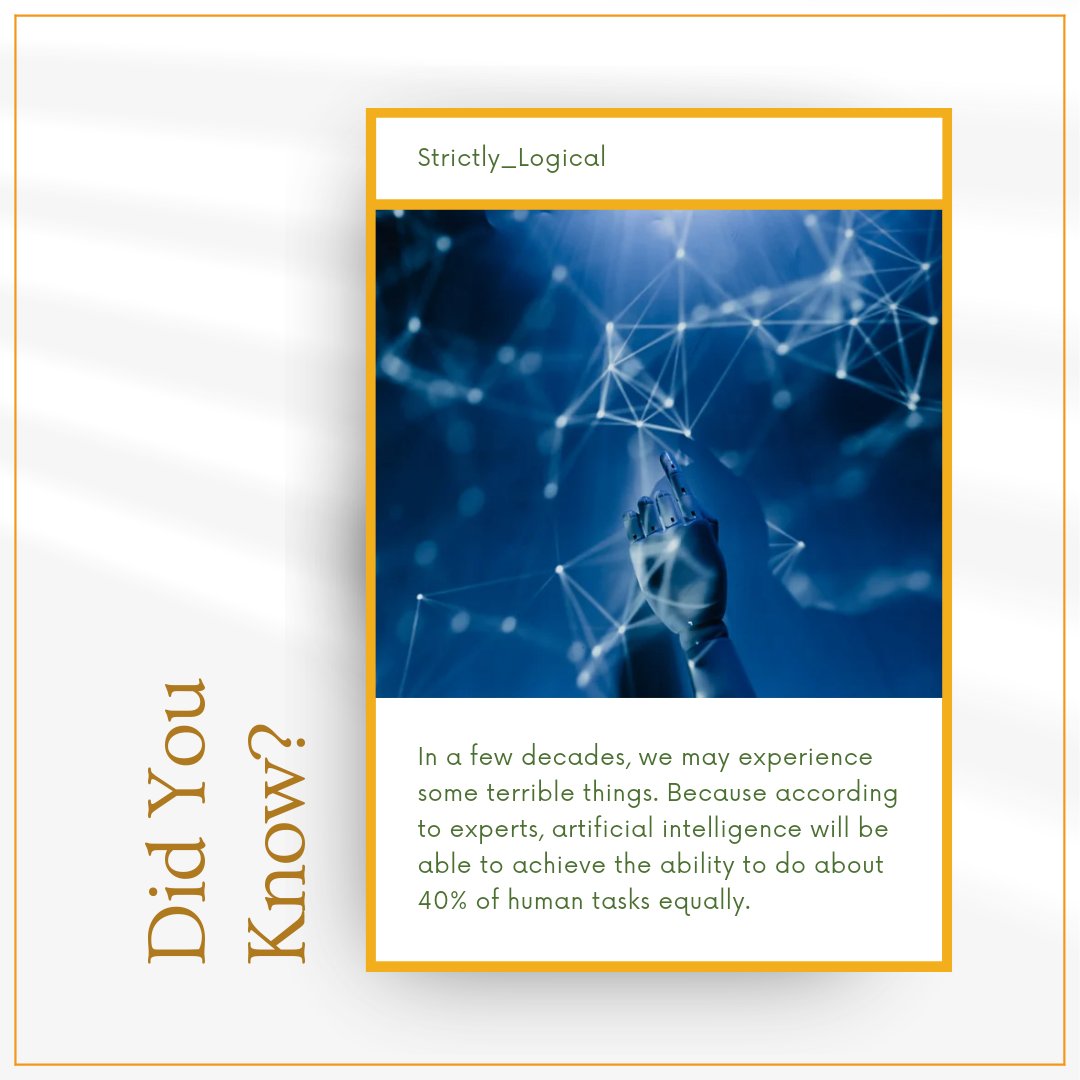 LogicalStrictly's tweet photo. Compared to the human brain, #MachineLearning can process more. This allows it to discover patterns in data that would go unnoticed by a person. 
#ArtificialIntelligence #artificalintelligence #Artificial_Intelligence #DidYouKnow #FactsMatter #Facts #Intelligence #MI #AI https://t.co/8xJwRHHUnm