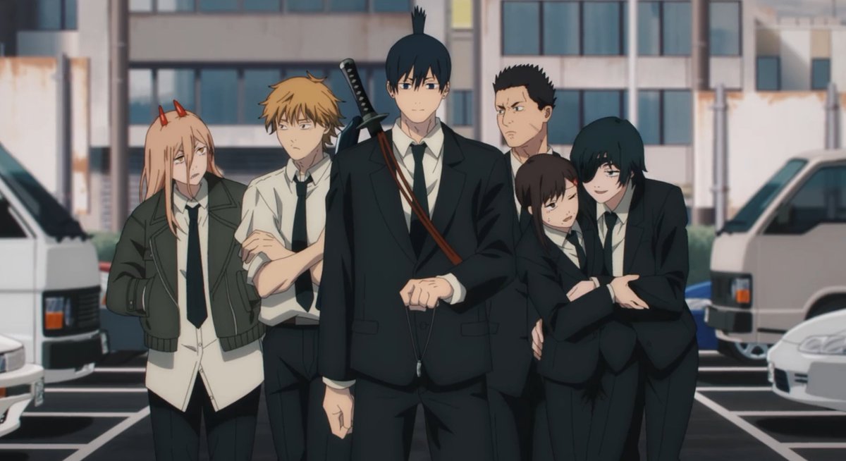 ProjectFandom's tweet photo. #ChainsawMan episodes 3-5 assembles our devil-hunting crew and hints at the first big villain. 

https://t.co/6bhw6UvnB3 https://t.co/jbwiyTVWgL