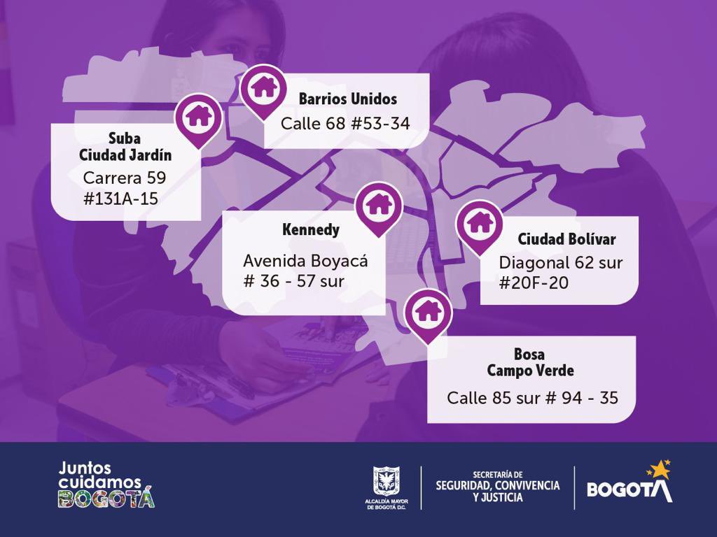 Las mujeres en Bogotá cuentan con la Ruta de Atención Integral a Mujeres Víctimas de Violencia que opera en las #CasasDeJusticia  En un solo lugar pueden denunciar y recibir orientación y apoyo legal y psicosocial. Más información en scj.gov.co