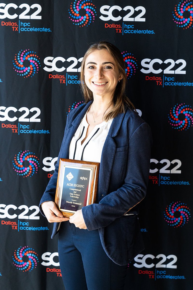 nicole_tomassi's tweet photo. Thank you @SIGHPC for the incredible honor! Had a blast at @Supercomputing in Dallas this week! https://t.co/E84YttNDfS