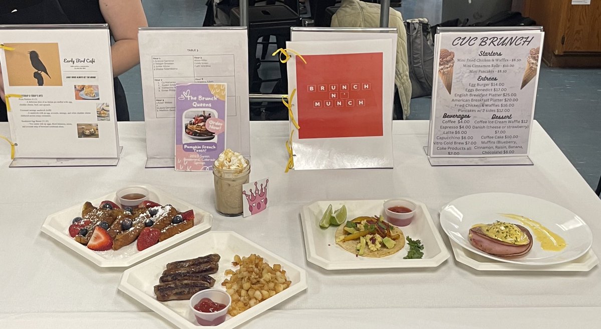 haenni26's tweet photo. A little glimpse at some creative dishes featured in the brunch competition! #chsproud #chsfacs #prostart #sjsd https://t.co/ZkI3YKtzqu