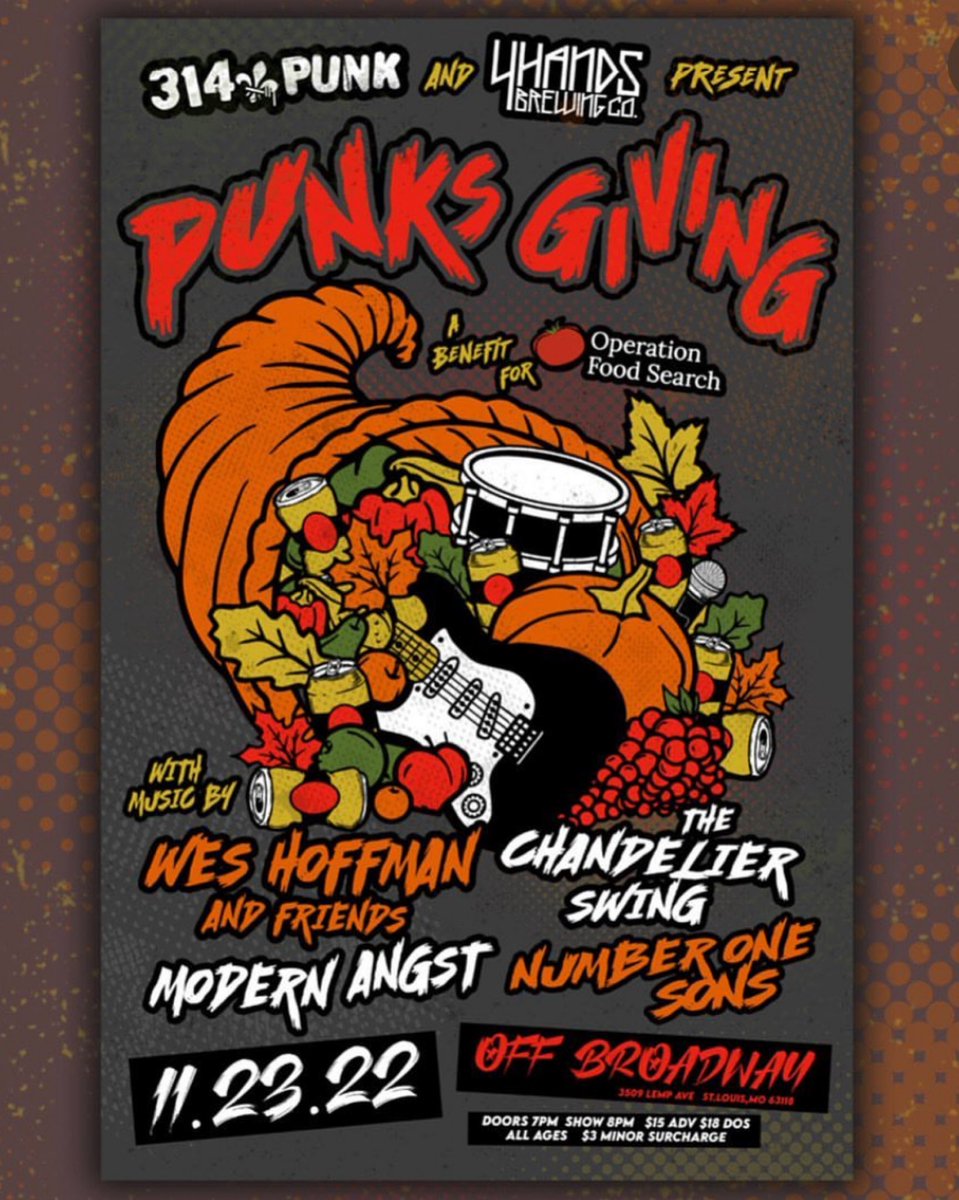 HesRetnu's tweet photo. 📣 MARK YOUR CALENDAR!

🗓: 11/23 @ 7:00 pm CST

#PunksGiving will be the biggest party in support of an amazing cause!

See you there! https://t.co/QIs6XI3kJE