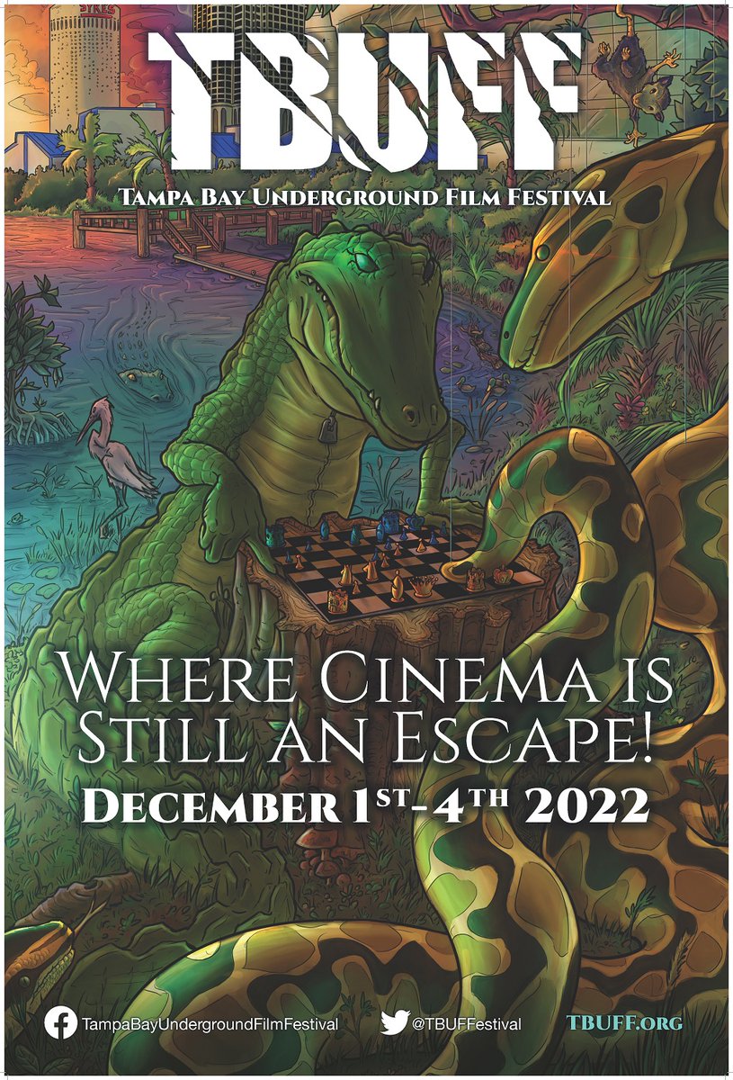 #Tampa Bay #Underground #FilmFestival 2022 (presented by Essential Talent) is 12/1-12/4 at Port Richey Cinema 6! 175 #films from around the world, every genre, #horror #action #sci-fi #comedy #drama #thriller; TBUFF dot org website for more info, come &amp; support #independentfilm!