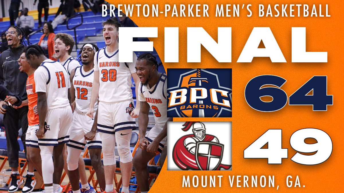Brewton-Parker Men's Basketball (@bpc_mbk) on Twitter photo FINAL | Barons open SSAC play with the program's 1st <a href="/SSACsports/">Southern States</a> win over WCU dating back to 2011!
#GoBarons🏀⚔️ #BeTheChange
📊 Leaders:
L. Smith - 19pts, 8reb, & 7a
G. Sanders - 9pts, 10reb, & 3stl
D. Johnson Jr. - 11pts & 6reb
J. Johnson - 12pts & 3stl FINAL | Barons open SSAC play with the program's 1st <a href="/SSACsports/">Southern States</a> win over WCU dating back to 2011!
#GoBarons🏀⚔️ #BeTheChange
📊 Leaders:
L. Smith - 19pts, 8reb, & 7a
G. Sanders - 9pts, 10reb, & 3stl
D. Johnson Jr. - 11pts & 6reb
J. Johnson - 12pts & 3stl
