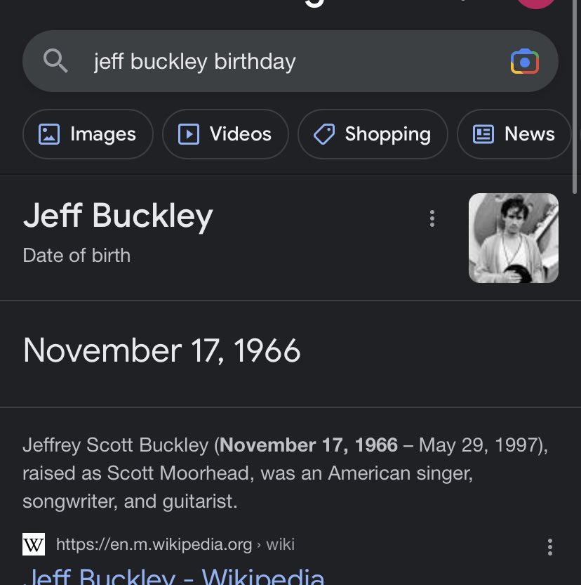 Before message dies i just wanna say happy birthday to the myth the legend, jeff buckley 