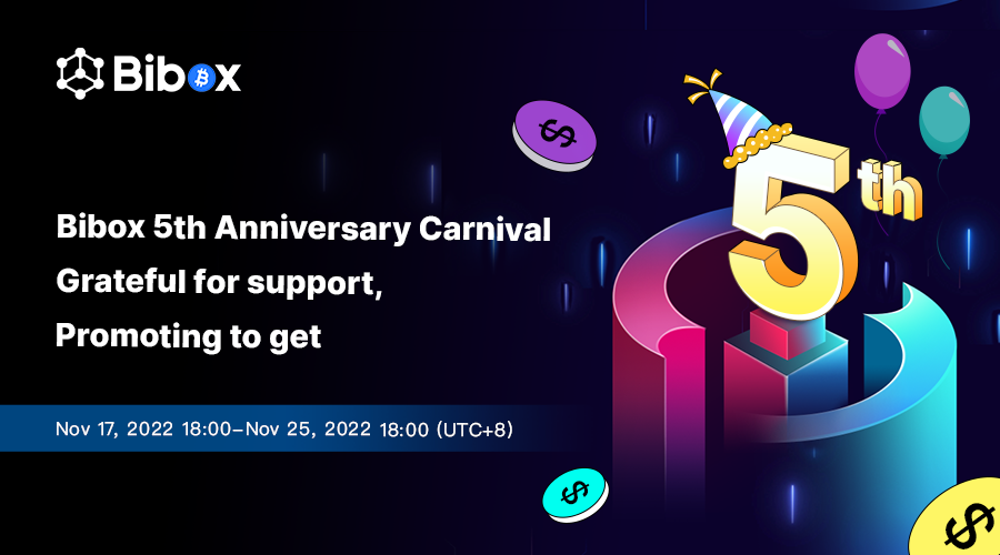 🎉🎉🎉Bibox 5th Anniversary Carnival🥳🥳🥳
❤️Grateful for support, Promoting to get❤️
1⃣Make a Bibox anniversary video to get a reward of up to 5,000 USDT
2⃣Bibox 5th birthday airdrop, 3~100 USDT per person, total bonus 10,000 USDT
👏Detail：bibox.zendesk.com/hc/en-us/artic…