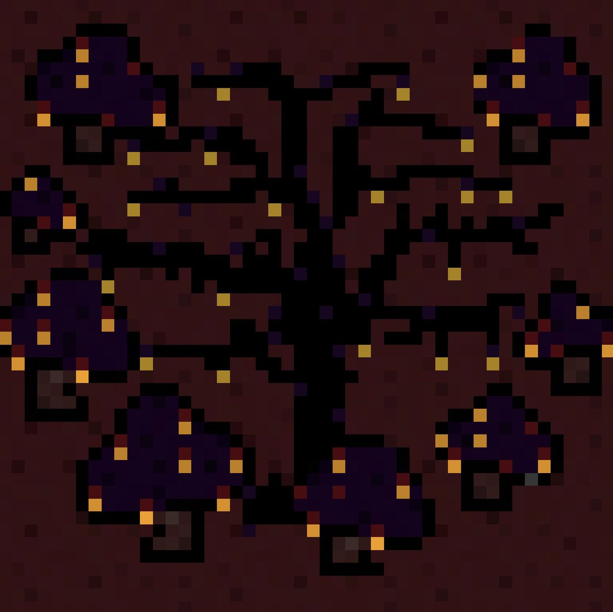 woodygamedev's tweet image. Hell map in dev #gamedev #eviltree #hellbiome #inferno #pixelart #indiedev #funguy #P2EGame #crypto #nftggame