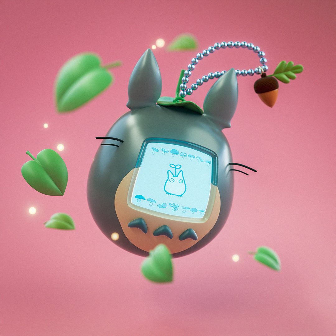 Dreaming of owning a #tamagotchi again. Maybe this time it will be a totorogotchi. 🍃 

#3dart #Totoro #cuteart