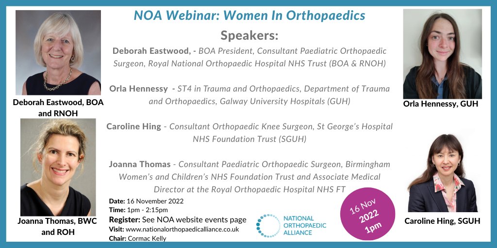 Missed our #WomenInOrthopaedics #NOAwebinar earlier this week? 

▶️Watch the recording here: ow.ly/QyKS50LHxBY

<a href="/corokelly1/">cormac kelly</a>  <a href="/deboraheastwood/">Deborah Eastwood</a> <a href="/cb_hing/">CBHing</a> <a href="/JoannaMcKenna16/">Joanna McKenna</a> <a href="/BritOrthopaedic/">BOA</a> <a href="/OrthoWomen/">W.ORTH Women in Orthopaedics</a> <a href="/BOTA_WinS/">BOTA Women in Surgery</a>