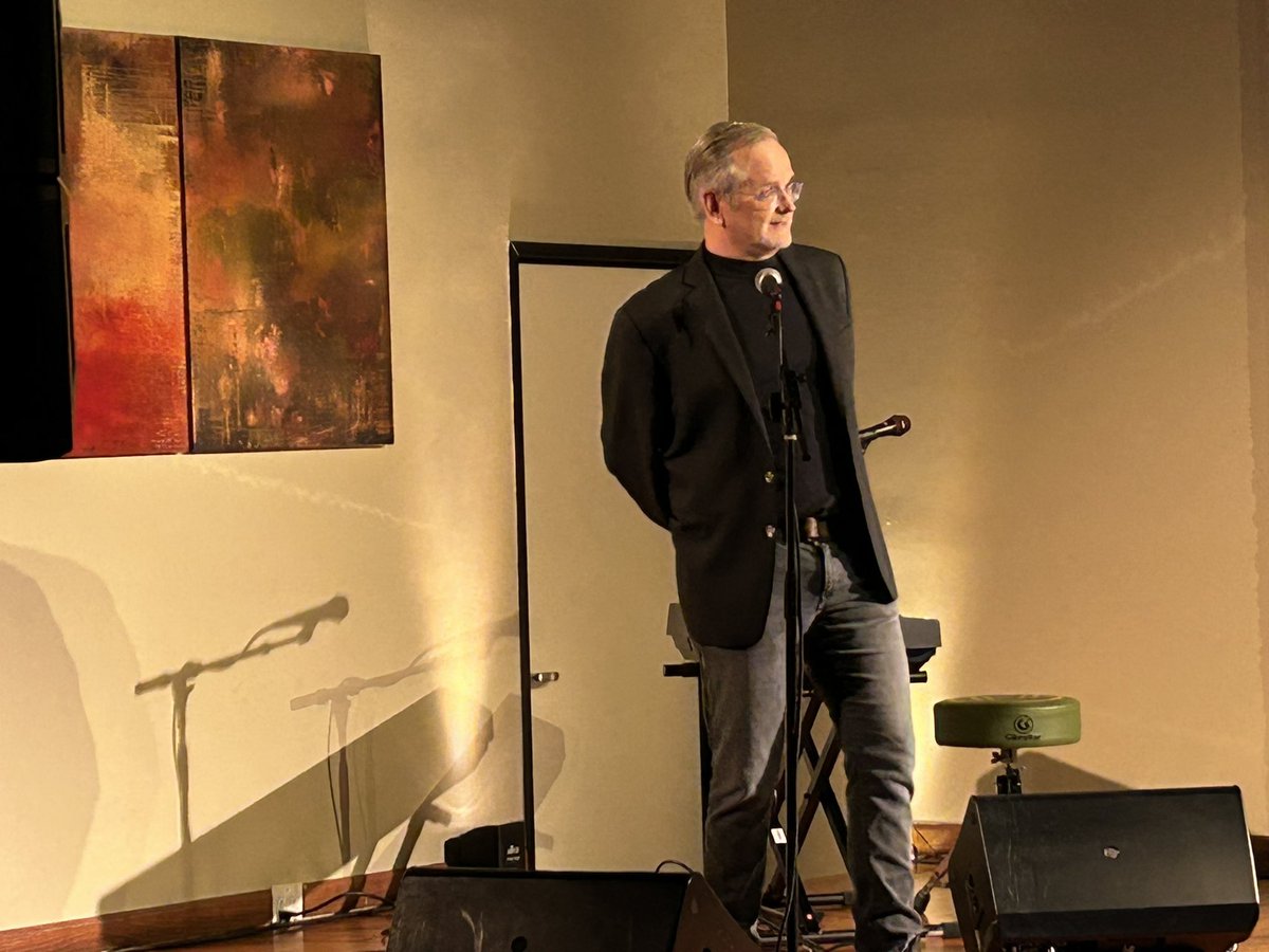 Congratulations <a href="/creativecommons/">Creative Commons</a>- 20 years of creating open culture! 🎉🥳 On stage: <a href="/lessig/">Lessig 🇺🇦</a> a CC cofounder talking about their creation story. This legal scholar says 20 years ago, it was “Code as Love.” ❤️