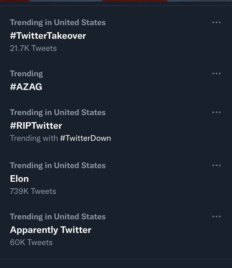 4 out of the 5 trending tags are about #TwitterTakeover… I can’t remember the last time one story was top trending 4 ways. 😮