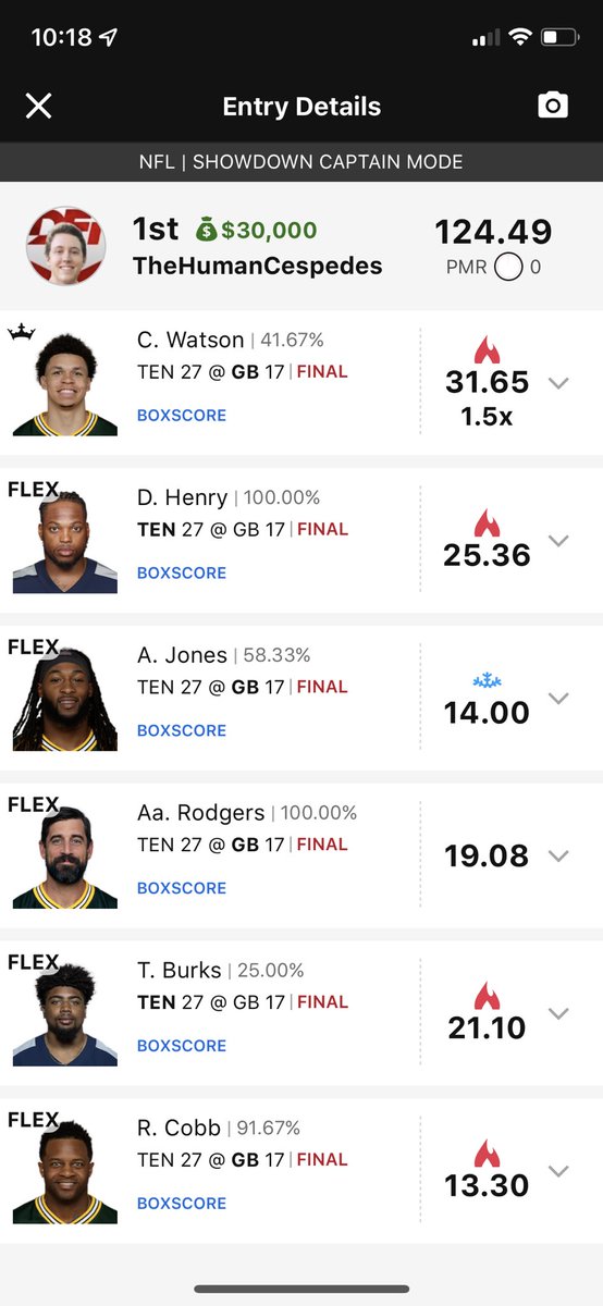 JustinMacmahan's tweet photo. I worked hard this week to make life better for the #DFITakeover community, and the DFS Gods rewarded me https://t.co/fGoXU9UQBI