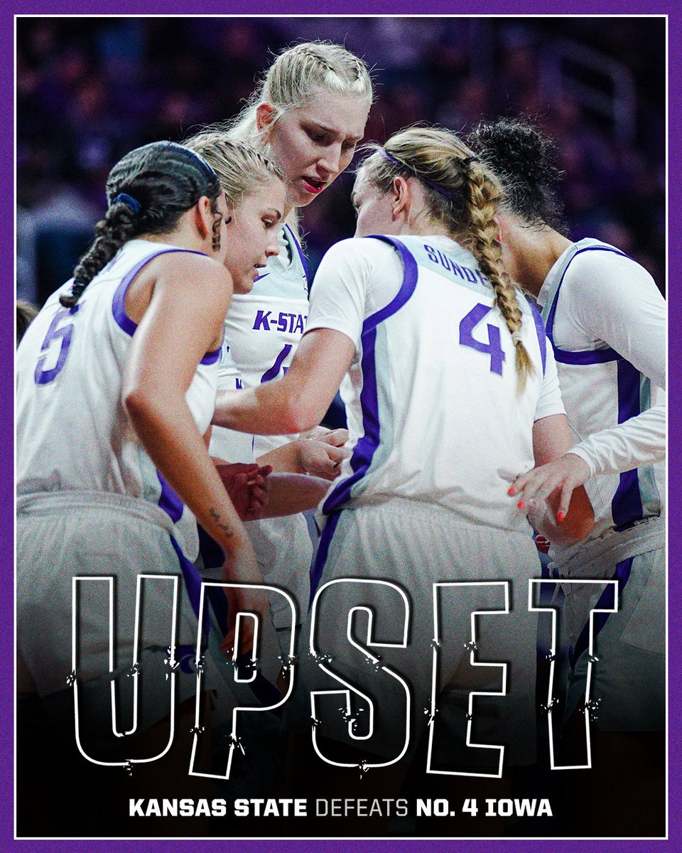 Kansas State comes up big with a win over No. 4 Iowa 👏 

📸 <a href="/KStateWBB/">K-State Women's Basketball</a>