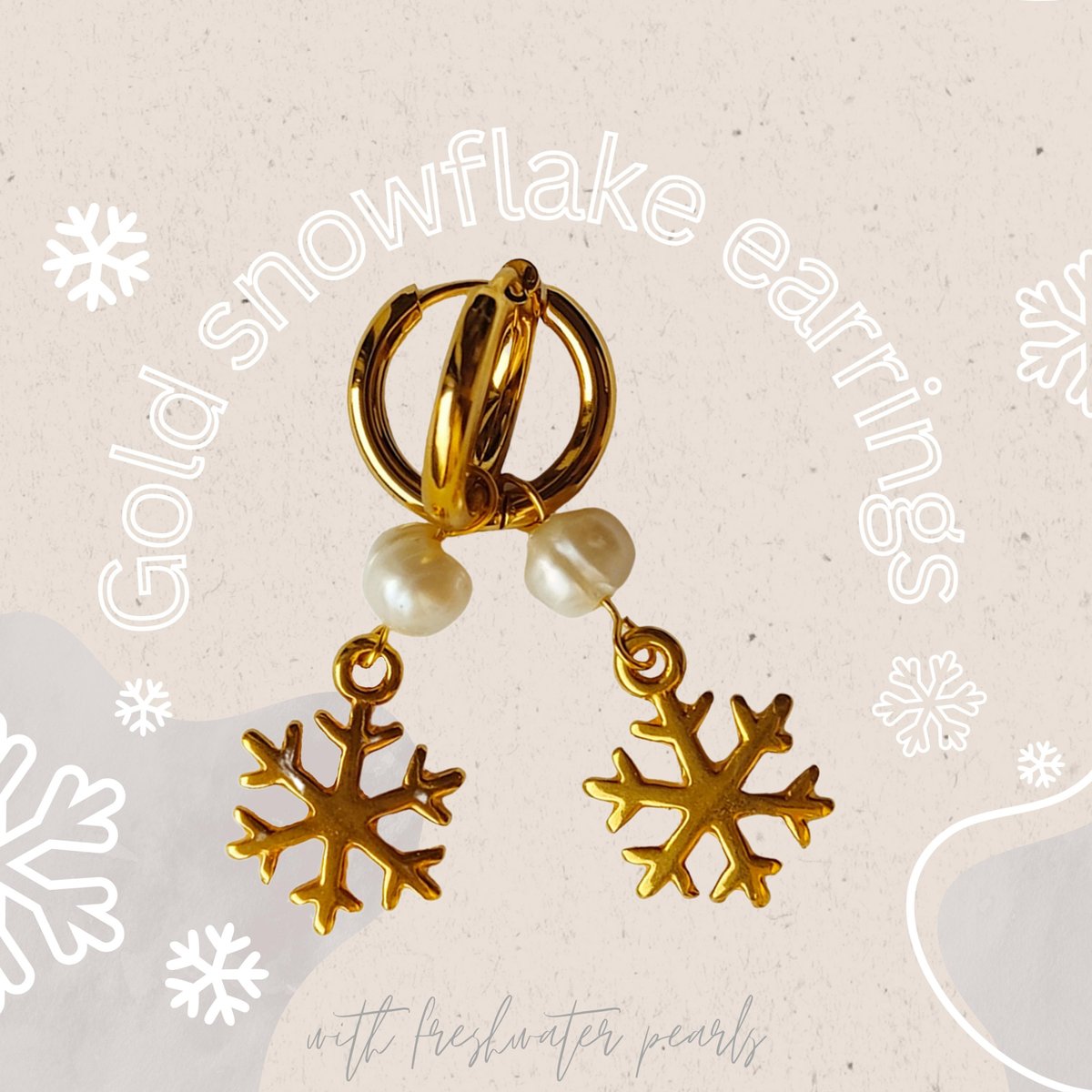 lechataccessori's tweet photo. New earrings in Christmas mood in my #etsyshop https://t.co/sdF6ZPAcMR ❄️🤍 #christmasearrings #stainlesssteelhoops #freshwaterpearlhoops #lightweighthoops #snowflakehoops #winterearrings #goldhoops https://t.co/U2uwsqMH4J