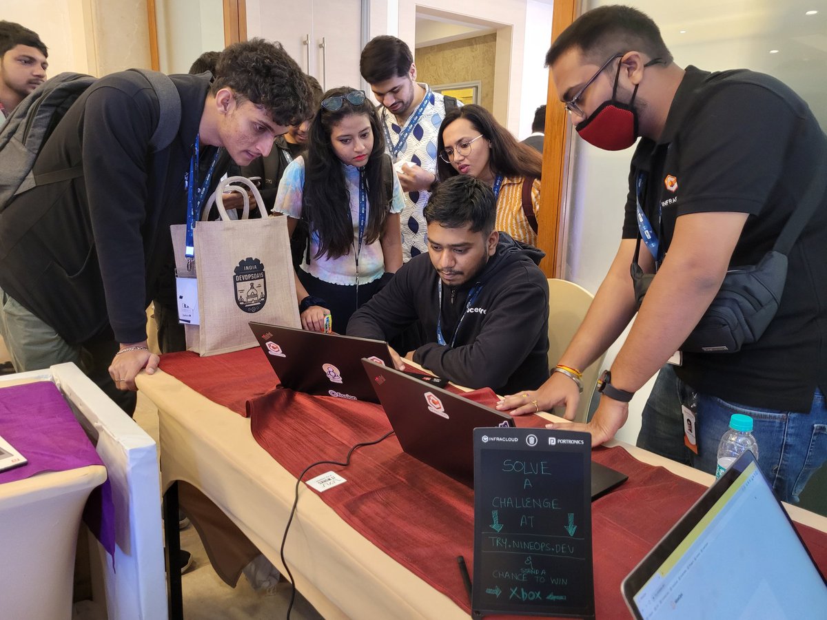 Slow Turtle, Sad Server, Stuck Bunny? Wondering what these are?

These guys are solving the <a href="/nineopsio/">NineOps</a> challenge at <a href="/infracloudio/">InfraCloud - An Improving Company</a> booth at @DevOpsDaysIN.

Come, solve a challenge and stand a chance to win an Xbox!
