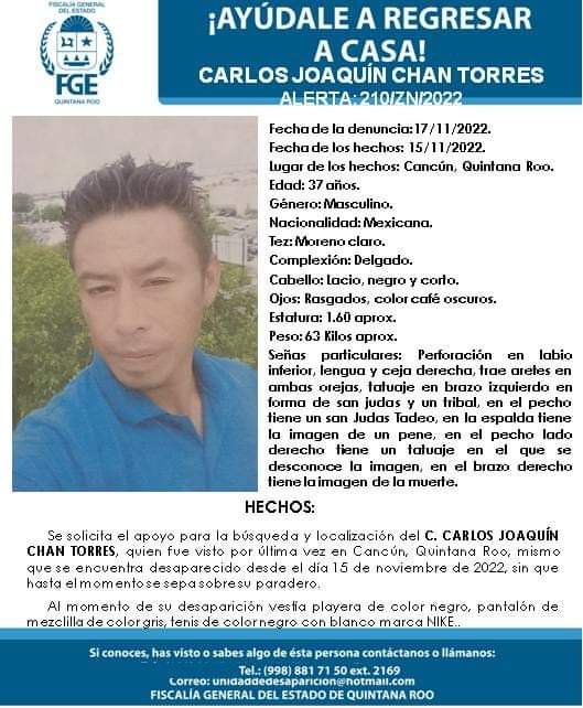 Comisión de Búsqueda Quintana Roo (@busqueda_qroo) on Twitter photo 