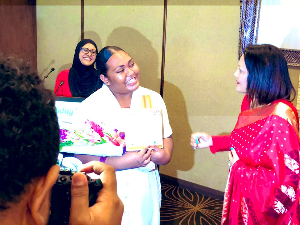 annmary_raduva's tweet photo. thank you Swami Vivekananda College for nominating me &amp; acknowledging my small contributions in the #ClimateAction space &amp; for this #Fiji Children’s Award 2022! This award is dedicated to all the #SVC students &amp; all the Eco Champs in 🇫🇯 #FijiChildren https://t.co/5jmAmBRdCr