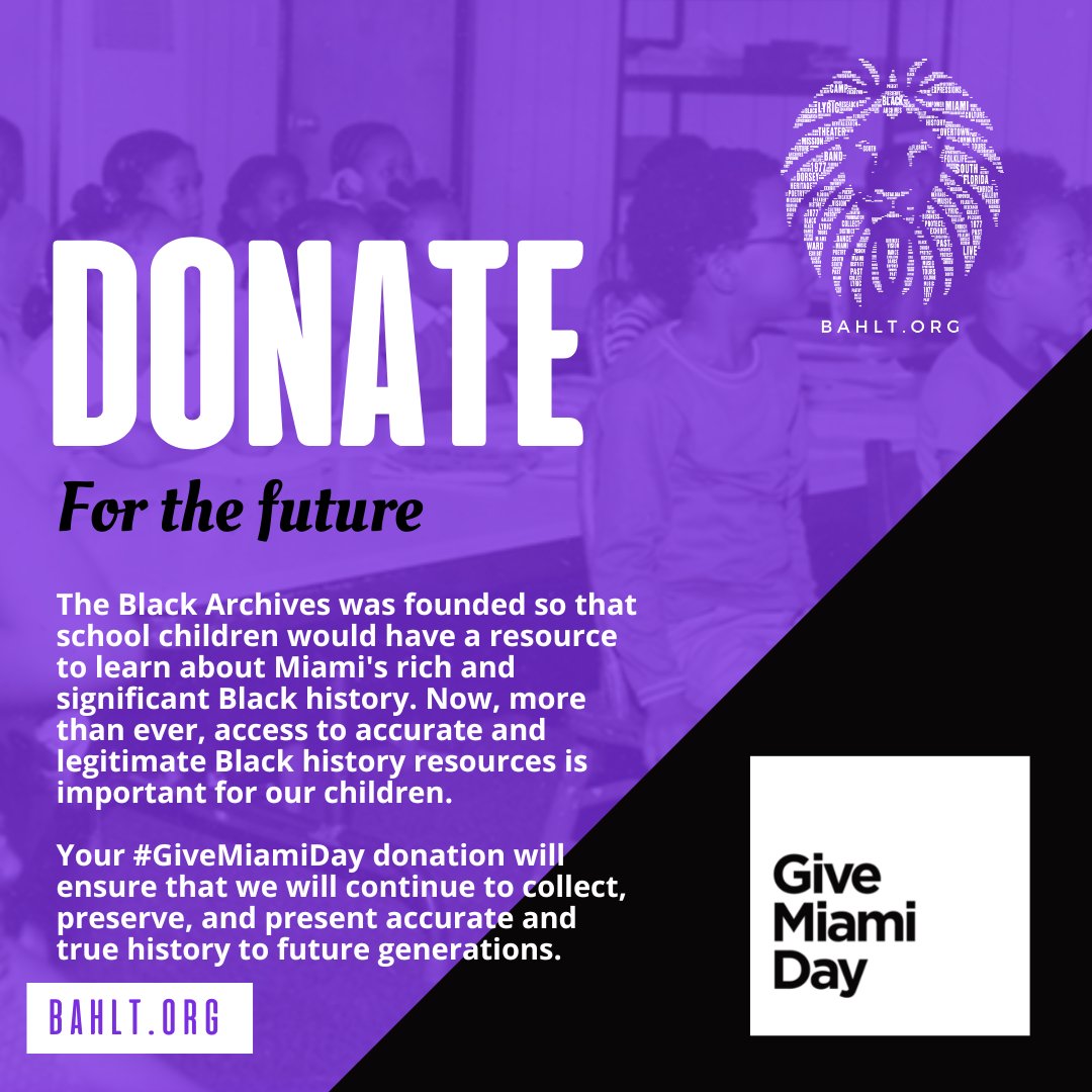 The stories <a href="/BlackArchives/">The Black Archives</a> exemplify Black Excellence-- many stories that may never have been told, had the Black Archives not existed.

Help us to continue to share these stories with future generations. Donate today! ow.ly/cWSr50LGB4S #GiveMiamiDay2022 #BlackArchives365