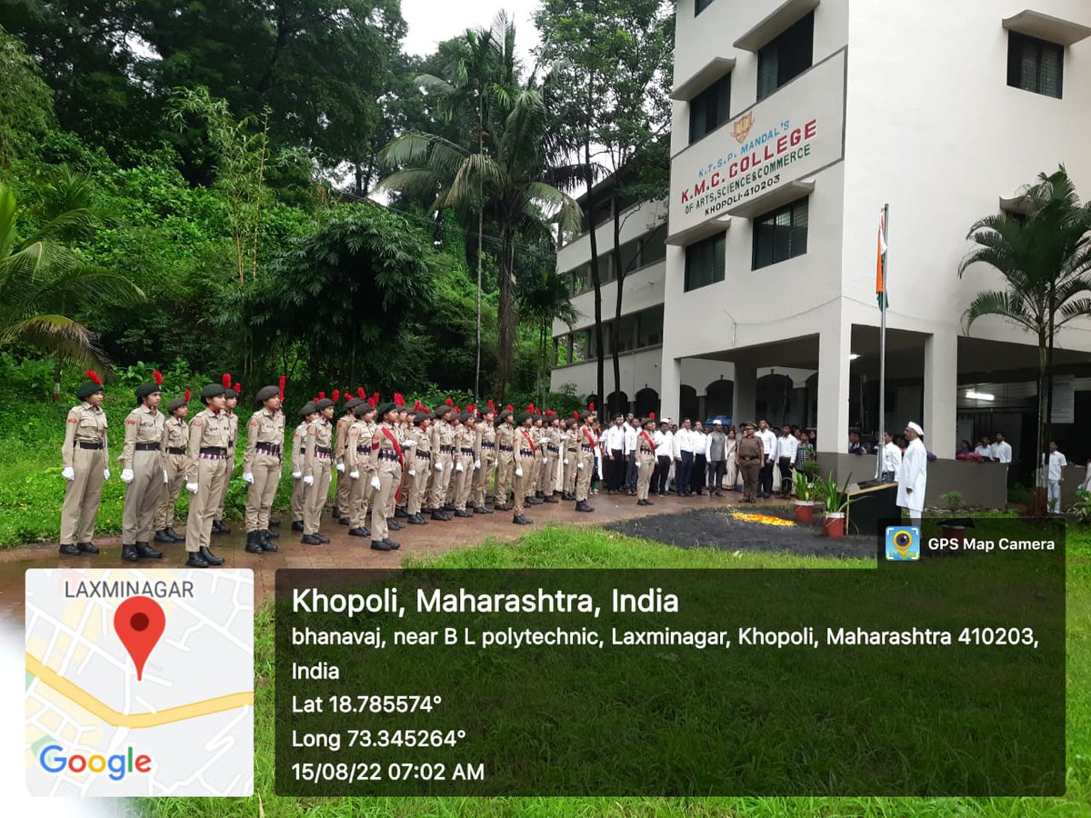 NccKmc's tweet photo. Flag hosting ceremony organised by KMC College and Janta Vidhyalay Junior College on our 75th Independence Day
#IndependenceDay #ncccadet #15thAugust https://t.co/S4xvC5wlkF