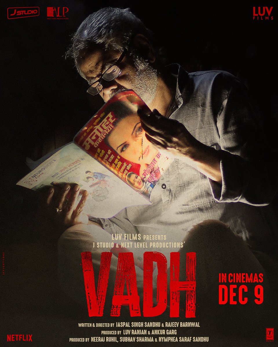 Every Story Has A Reason. Know The Reason Of #Vadh only in cinemas on 9 Dec. @imsanjaimishra @Neenagupta001 #SaurabhSachdeva @manavvij786 @J_Studio_ #RajeevBarnwal @luv_ranjan @gargankur @NeerajRuhil21 @subhav86sharma #NympheaSarafSandhu @LuvFilms @JStudioFilms