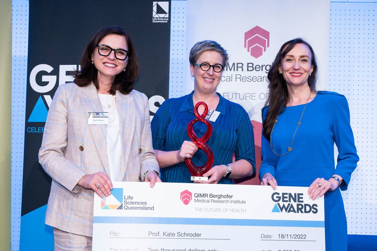 Life Sciences Queensland Ltd (LSQ) (@lsqld) on Twitter photo WINNER of LSQ QIMR BERGHOFER WOMAN OF INFLUENCE AWARD Prof Kate Schroder at <a href="/IMBatUQ/">Institute for Molecular Bioscience</a> developing drug targets for inflammasomes & startup Inflazome. The $620M sale to Roche is Australia’s largest academic deal. Thankyou to sponsor @QIMRBerghofer WINNER of LSQ QIMR BERGHOFER WOMAN OF INFLUENCE AWARD Prof Kate Schroder at <a href="/IMBatUQ/">Institute for Molecular Bioscience</a> developing drug targets for inflammasomes & startup Inflazome. The $620M sale to Roche is Australia’s largest academic deal. Thankyou to sponsor @QIMRBerghofer