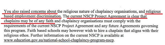 Qld Parents 4 Secular State Schools (@psss_qld) on Twitter photo .<a href="/AustralianLabor/">Australian Labor</a> has poor form with the non-religious, with <a href="/Deborah_ONeill/">Deborah O'Neill</a> completely ignoring them during the last #ReligiousDiscriminationBill consultations.
<a href="/JasonClareMP/">Jason Clare MP</a>'s office displayed an appalling attitude 2 around 1/2 the population with this response. #Gaslighting .<a href="/AustralianLabor/">Australian Labor</a> has poor form with the non-religious, with <a href="/Deborah_ONeill/">Deborah O'Neill</a> completely ignoring them during the last #ReligiousDiscriminationBill consultations.
<a href="/JasonClareMP/">Jason Clare MP</a>'s office displayed an appalling attitude 2 around 1/2 the population with this response. #Gaslighting