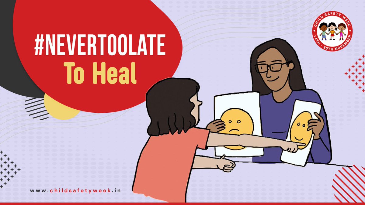rubaroo_in's tweet photo. Trauma from #ChildSexualAbuse can be 
felt lifelong. But healing through therapy 
can reduce the impact of the trauma. 
Take the first step; begin today! It is 
#NeverTooLate #ToHeal yourself!
#HealingIsPossible 
#PreventionHealingJustice
#ChildSafetyWeek2022 https://t.co/zngwxuDfbC
