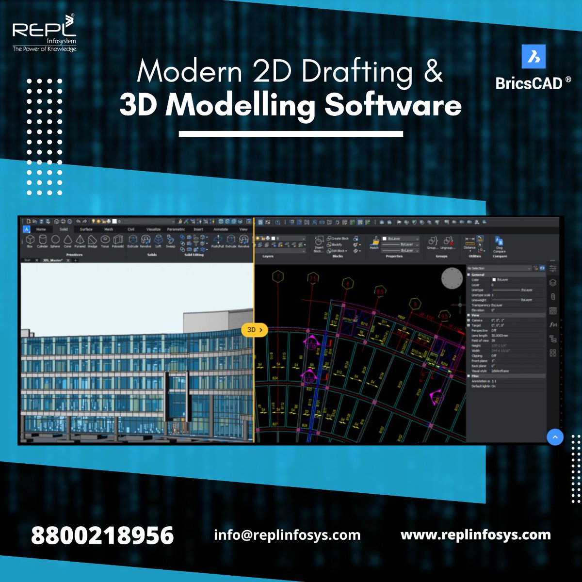 RIPL_Noida's tweet photo. Users who need the flexibility of 2D or 3D CAD, BricsCAD helps in solving their design problem faster. 

#2DDrafting #3DModelling #BricsCAD #infrastructure #AEC #Architecture #Structural #Drafting #2Ddesigning #CAD     #software #RIPL https://t.co/WiMrIwjYjS
