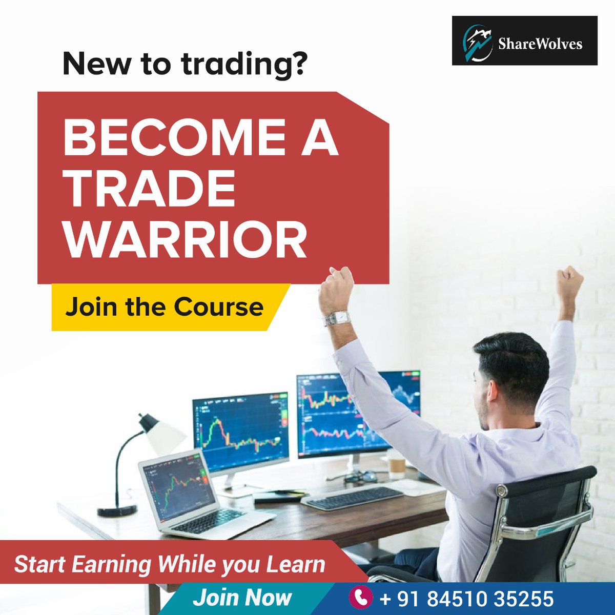 sharewolves's tweet photo. New to trading? Become a Trade Warrior
Call - +91 8451035255
#trading  #money #trader #investing #investment #financialfreedom #technicalanalysis #profit #tradingstrategy #traders #stockmarket #stocks #business #sharemarket #stockmarketindia #stockmarketinvesting https://t.co/k0eugLJS7B