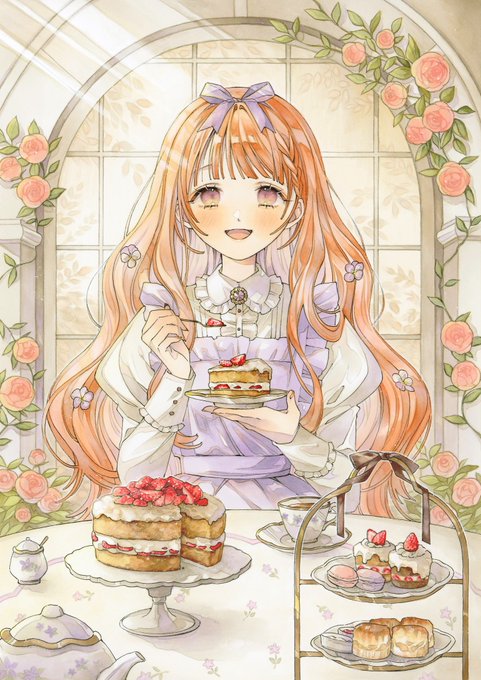 「cake slice teapot」 illustration images(Popular)