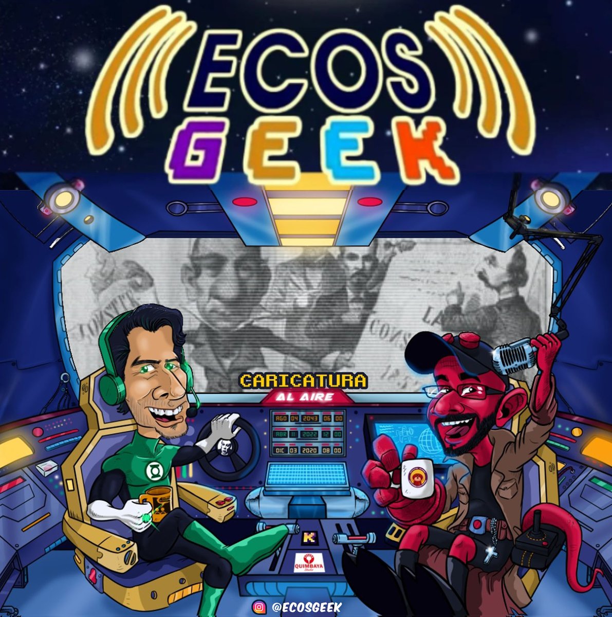 Triana_cartoon's tweet photo. ECOS #GEEK 82-T4 prog. radial Comicsinfronteras &amp;
@Noticartuncol
 tema #humorgráfico con León #caricaturista de #Bogota https://t.co/CA0rJ6rnUt #geek #radioam #podcastenespanol #radio #pereira #artistacolombiano #ilustracioncolombia https://t.co/2S4NmdyYan