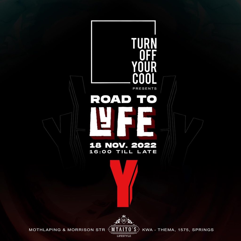 CkenzV's tweet photo. AYO!!!🚀🚀🚀
@turnoffyourcoolsa alongside @yfm presents #roadtolyfe @mtaitoslifestyle 

Date: 18 November 2022.

MEGA LINE UP, and performance by myself jamming #plzcallme by dakruk &amp; myself ft @dlala_regal &amp; @scotts_maphuma 

YOU DONT WANNA MISS OUT!!🔥🔥 https://t.co/6bBnk7jyt1