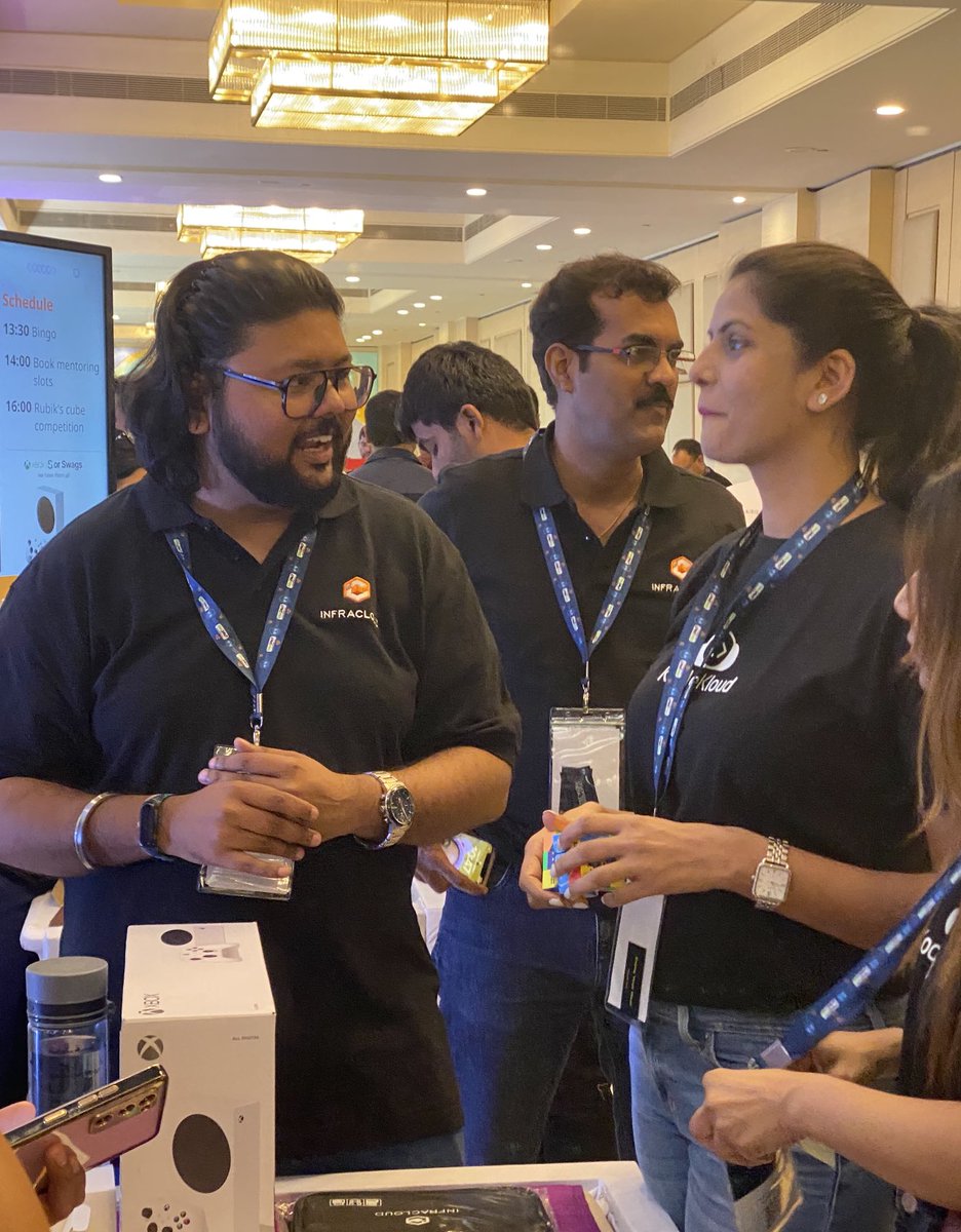 infracloudio's tweet photo. No points for guessing the most happening #DevOpsDayIN booth 😅 https://t.co/pWltekol7f